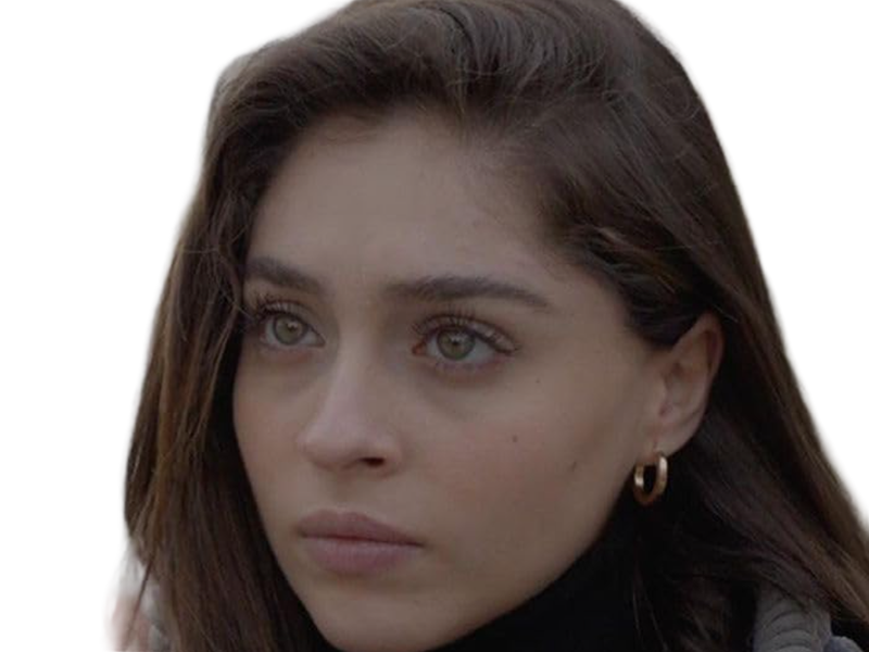 Sticker cemre baysel femme actrice vingtaine vingtenaire chatain yeux verts turque par Dark-63