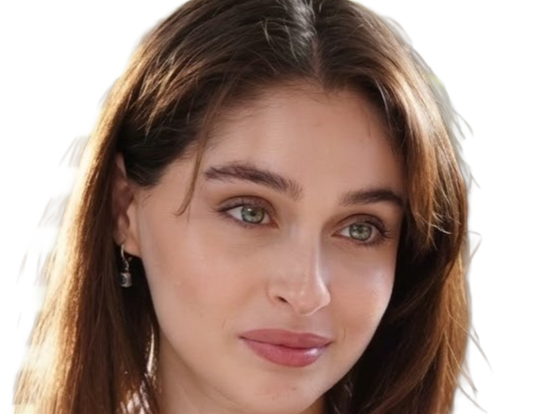 Sticker cemre baysel femme actrice vingtaine vingtenaire chatain yeux verts turque par Dark-63