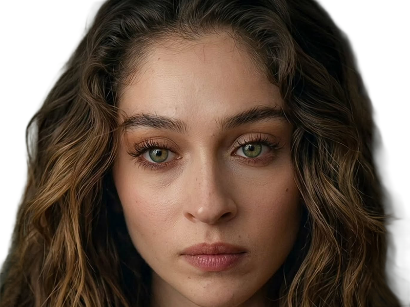 Sticker cemre baysel femme actrice vingtaine vingtenaire chatain yeux verts turque par Dark-63
