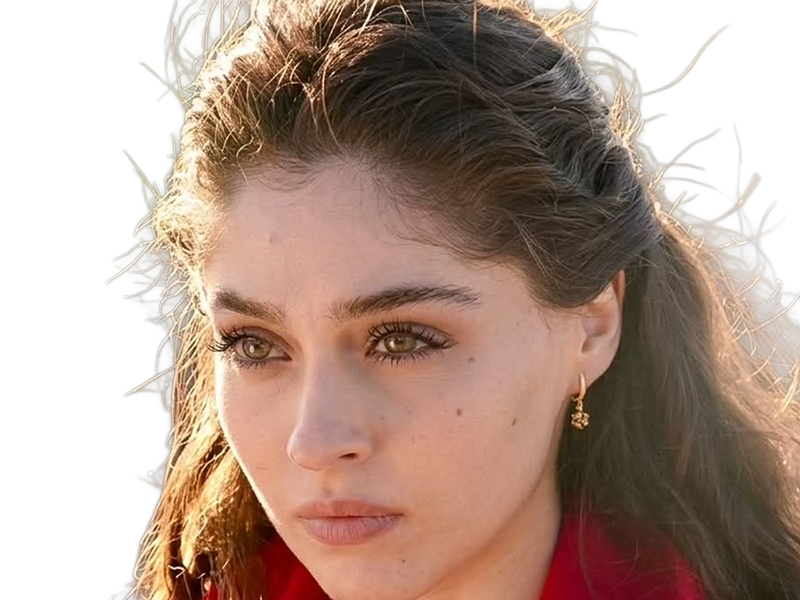 Sticker cemre baysel femme actrice vingtaine vingtenaire chatain yeux verts turque par Dark-63