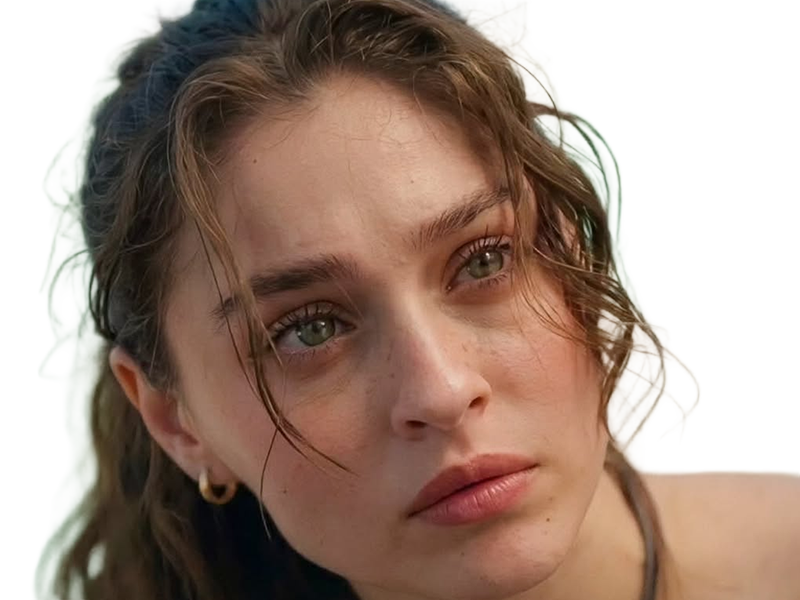 Sticker cemre baysel femme actrice vingtaine vingtenaire chatain yeux verts turque par Dark-63