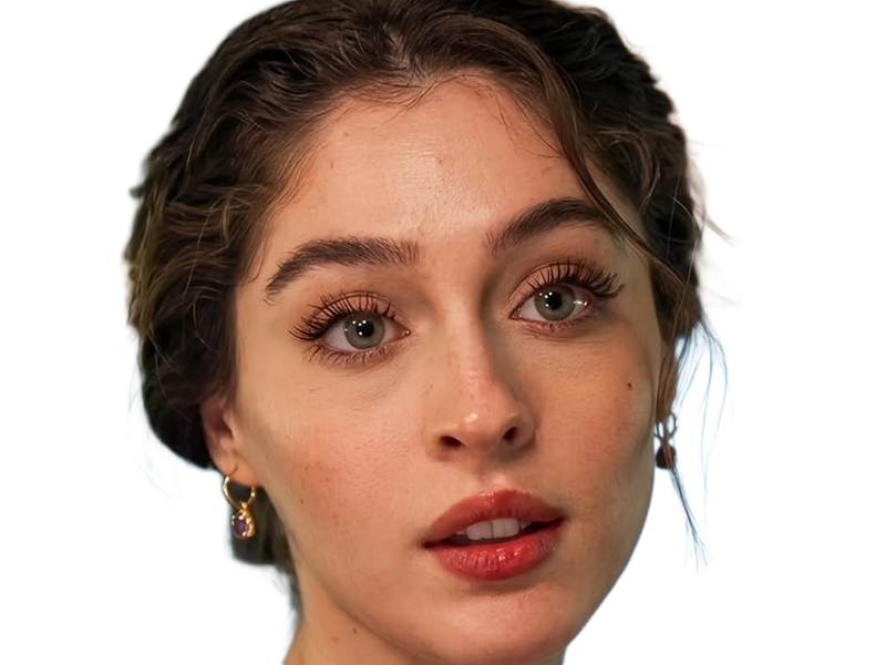 Sticker cemre baysel femme actrice vingtaine vingtenaire chatain yeux verts turque par Dark-63