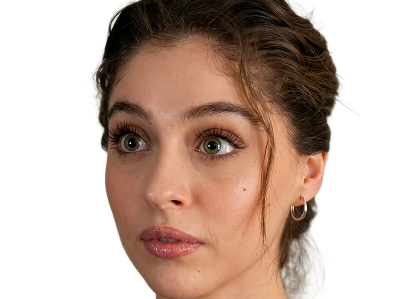 Sticker cemre baysel femme actrice vingtaine vingtenaire chatain yeux verts turque par Dark-63