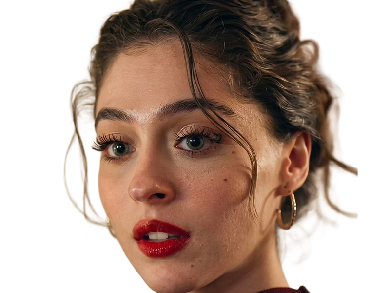 Sticker cemre baysel femme actrice vingtaine vingtenaire chatain yeux verts turque par Dark-63