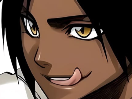 Sticker yoruichi shihouin bleach cheveux pourpre violet yeux ambre jaune desdemone dess fic bloop par Bl0op