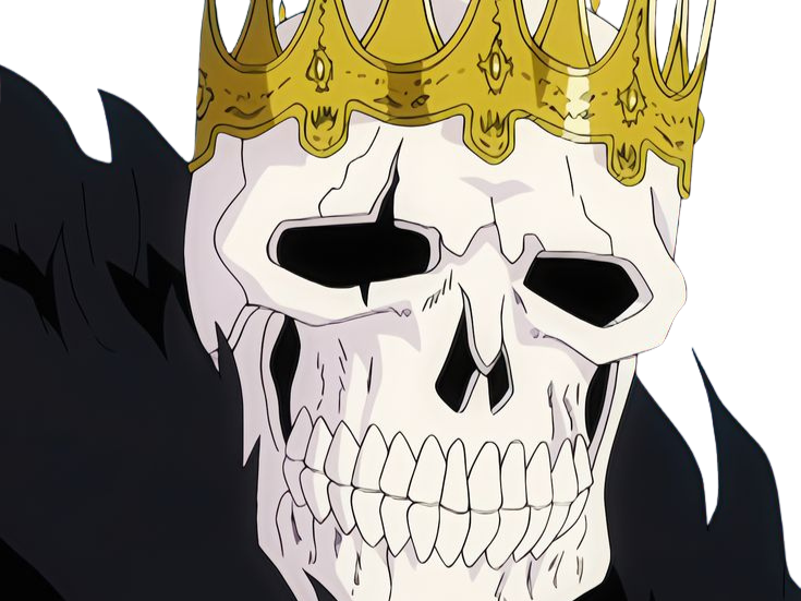 Sticker baraggan louisenbairn bleach squelette couronne or manteau noir fic bloop par Bl0op