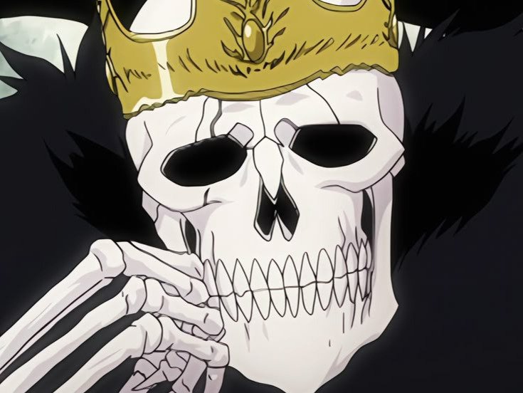 Sticker baraggan louisenbairn bleach squelette couronne or manteau noir fic bloop par Bl0op