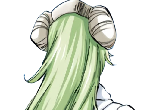Sticker nelliel tu odelschwanck nell bleach cheveux vert yeux jaune masque arrancar fic bloop par Bl0op