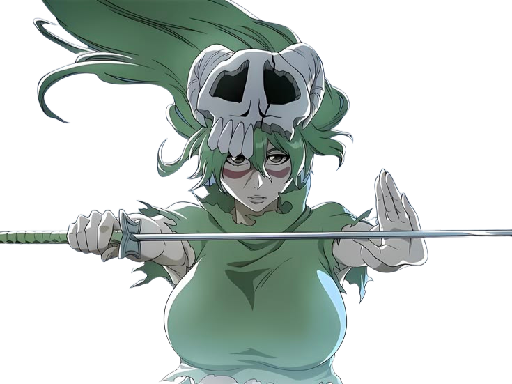 Sticker nelliel tu odelschwanck nell bleach cheveux vert yeux jaune masque arrancar fic bloop par Bl0op