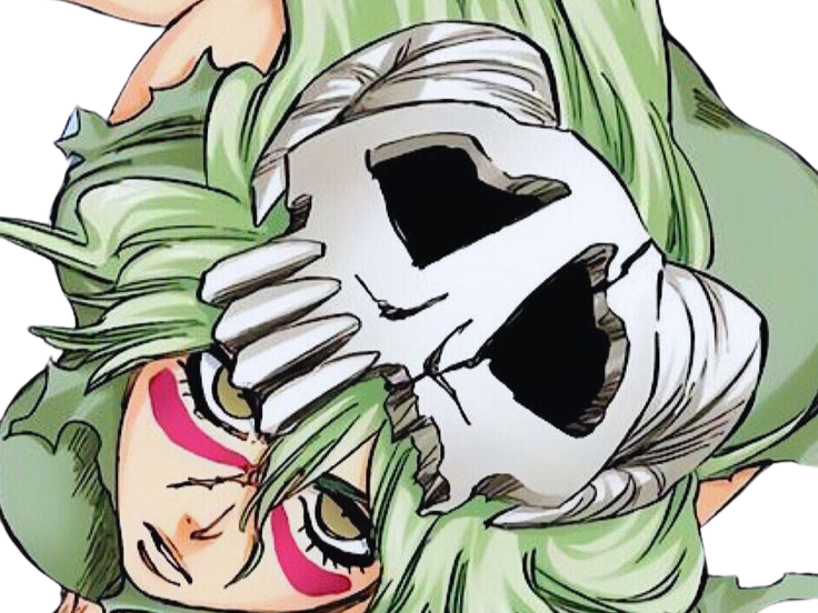 Sticker nelliel tu odelschwanck nell bleach cheveux vert yeux jaune masque arrancar fic bloop par Bl0op