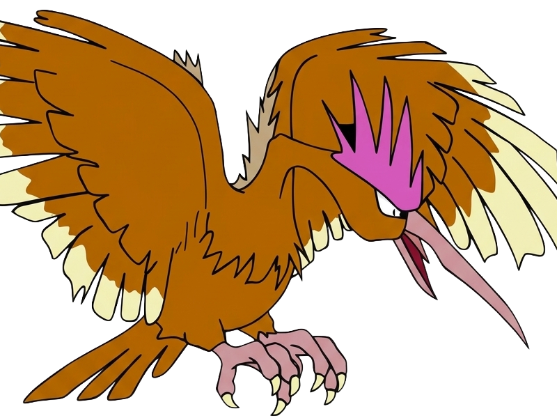 Sticker rapasdepic fearow onidrill pokemon pkm jeu anime type normal vol 1g kanto bec oiseau par Dark-63