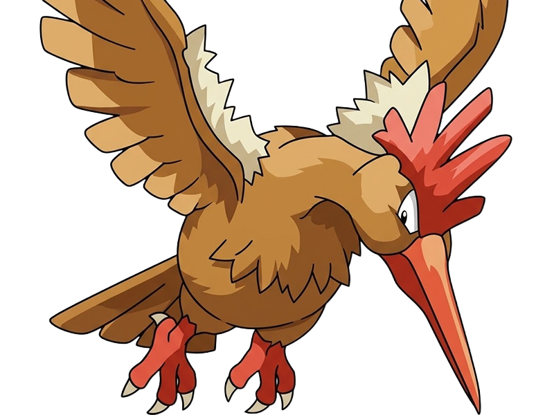 Sticker rapasdepic fearow onidrill pokemon pkm jeu anime type normal vol 1g kanto bec oiseau par Dark-63