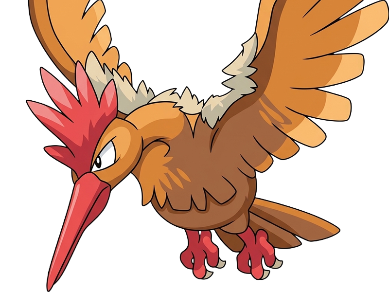 Sticker rapasdepic fearow onidrill pokemon pkm jeu anime type normal vol 1g kanto bec oiseau par Dark-63