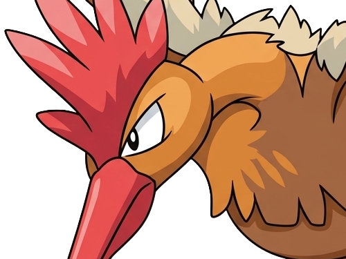 Sticker rapasdepic fearow onidrill pokemon pkm jeu anime type normal vol 1g kanto bec oiseau par Dark-63
