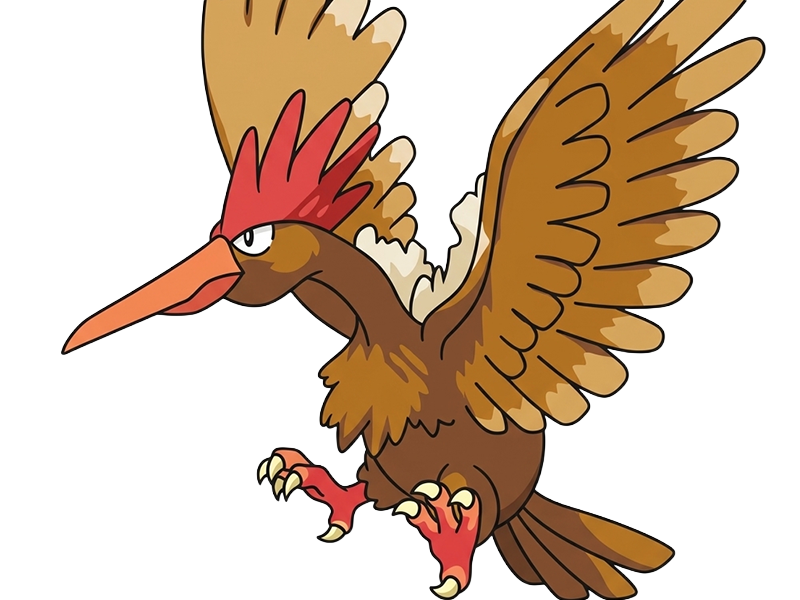 Sticker rapasdepic fearow onidrill pokemon pkm jeu anime type normal vol 1g kanto bec oiseau par Dark-63