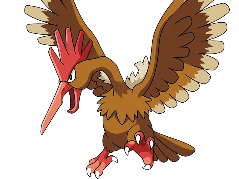 Sticker rapasdepic fearow onidrill pokemon pkm jeu anime type normal vol 1g kanto bec oiseau par Dark-63