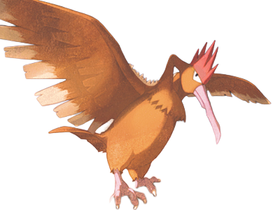 Sticker rapasdepic fearow onidrill pokemon pkm jeu anime type normal vol 1g kanto bec oiseau par Dark-63