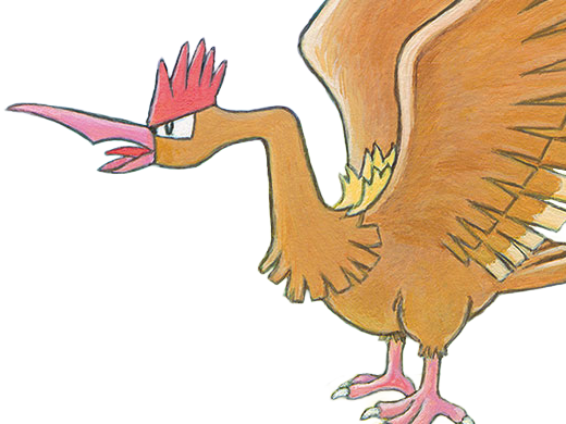 Sticker rapasdepic fearow onidrill pokemon pkm jeu anime type normal vol 1g kanto bec oiseau par Dark-63