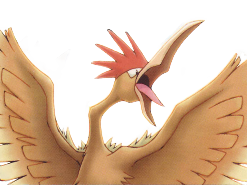 Sticker rapasdepic fearow onidrill pokemon pkm jeu anime type normal vol 1g kanto bec oiseau par Dark-63
