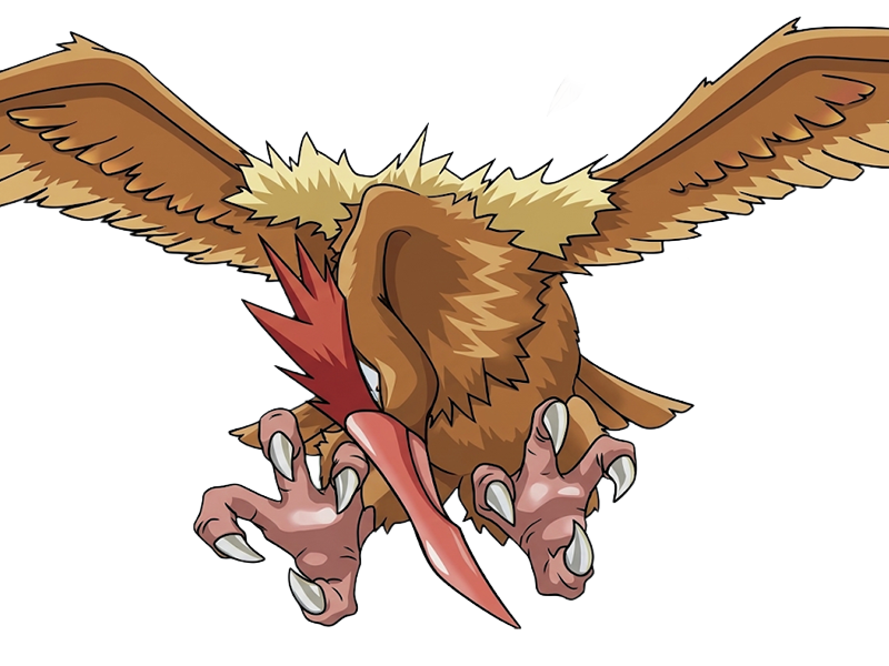 Sticker rapasdepic fearow onidrill pokemon pkm jeu anime type normal vol 1g kanto bec oiseau par Dark-63