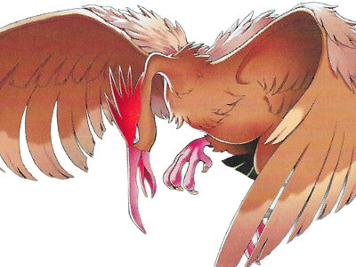Sticker rapasdepic fearow onidrill pokemon pkm jeu anime type normal vol 1g kanto bec oiseau par Dark-63