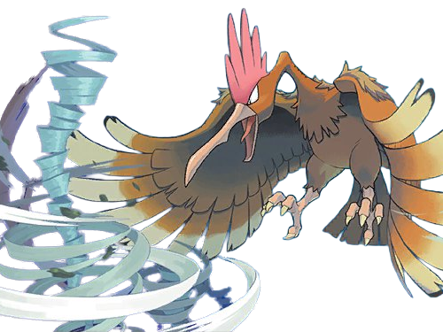 Sticker rapasdepic fearow onidrill pokemon pkm jeu anime type normal vol 1g kanto bec oiseau par Dark-63