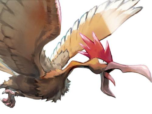 Sticker rapasdepic fearow onidrill pokemon pkm jeu anime type normal vol 1g kanto bec oiseau par Dark-63