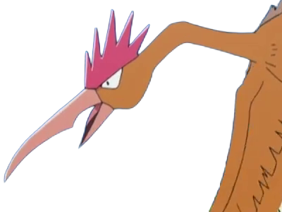 Sticker rapasdepic fearow onidrill pokemon pkm jeu anime type normal vol 1g kanto bec oiseau par Dark-63