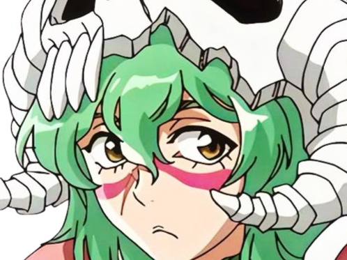Sticker nelliel tu odelschwanck nell bleach cheveux vert yeux jaune masque arrancar fic bloop par Bl0op
