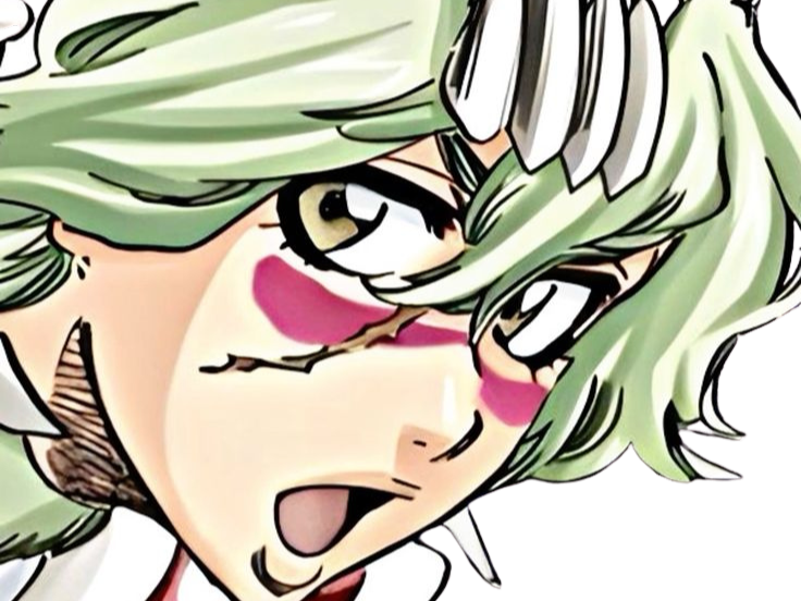 Sticker nelliel tu odelschwanck nell bleach cheveux vert yeux jaune masque arrancar fic bloop par Bl0op