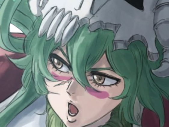 Sticker nelliel tu odelschwanck nell bleach cheveux vert yeux jaune masque arrancar fic bloop par Bl0op