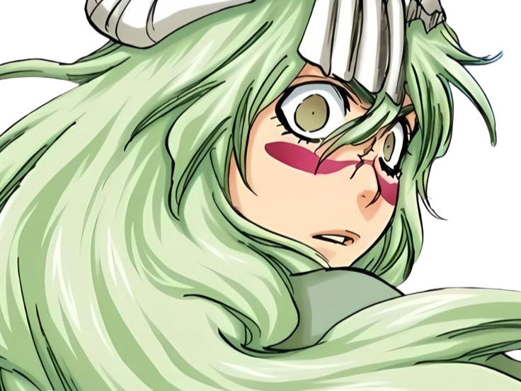 Sticker nelliel tu odelschwanck nell bleach cheveux vert yeux jaune masque arrancar fic bloop par Bl0op