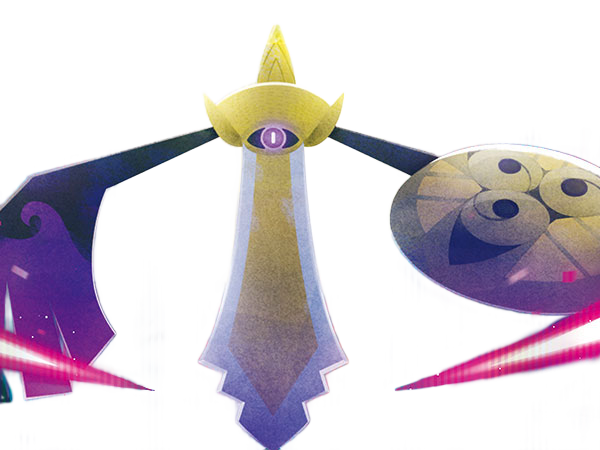 Sticker exagide aegislash gillgard pokemon pkm jeu anime type acier spectre 6g kalos noble lame par Dark-63