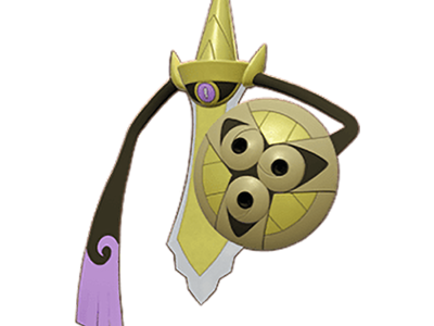Sticker exagide aegislash gillgard pokemon pkm jeu anime type acier spectre 6g kalos noble lame par Dark-63