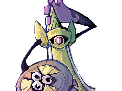 Sticker exagide aegislash gillgard pokemon pkm jeu anime type acier spectre 6g kalos noble lame par Dark-63