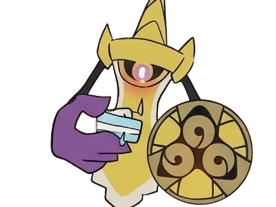 Sticker exagide aegislash gillgard pokemon pkm jeu anime type acier spectre 6g kalos noble lame par Dark-63
