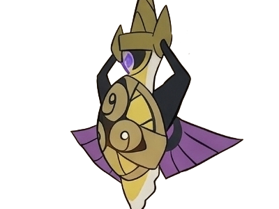 Sticker exagide aegislash gillgard pokemon pkm jeu anime type acier spectre 6g kalos noble lame par Dark-63