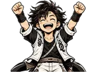anime manga jvc homme victoire gagne celebration heureux triomphe