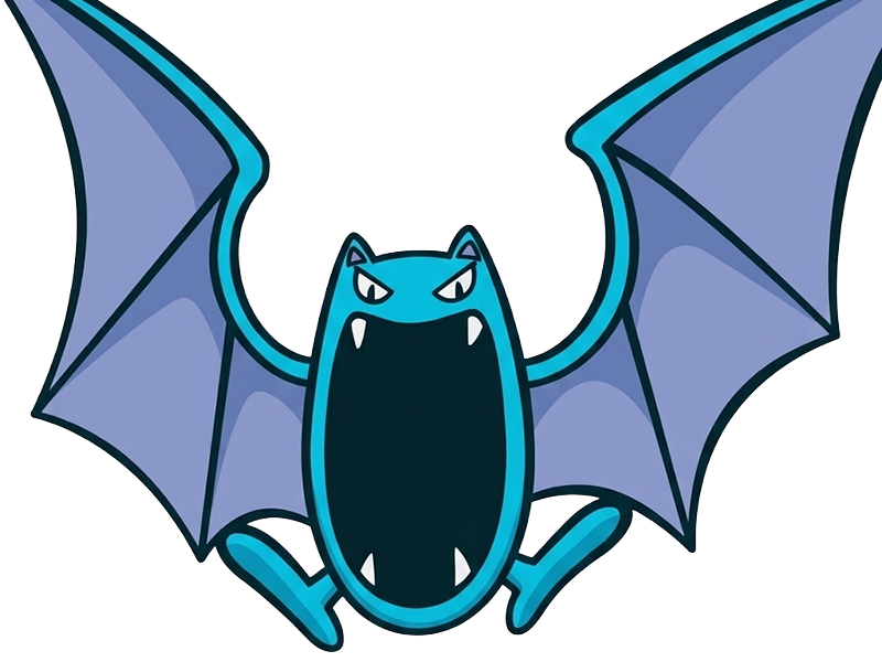 Sticker nosferalto golbat pokemon pkm jeu anime type poison vol 1g kanto chovsouris par Dark-63