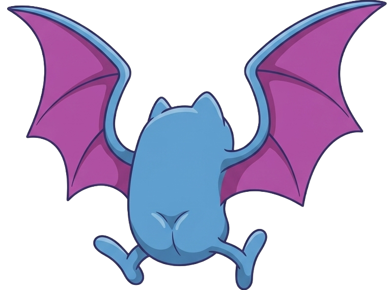 Sticker nosferalto golbat pokemon pkm jeu anime type poison vol 1g kanto chovsouris par Dark-63