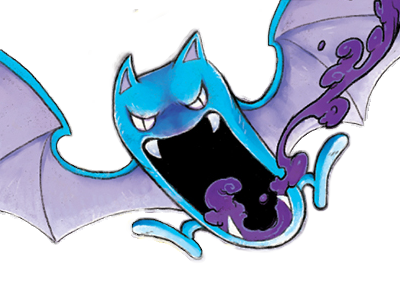 Sticker nosferalto golbat pokemon pkm jeu anime type poison vol 1g kanto chovsouris par Dark-63