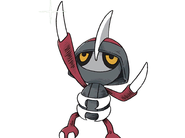 Sticker scalpion pawniard komatana pokemon pkm jeu anime type tenebres acier 5g unys coupant par Dark-63
