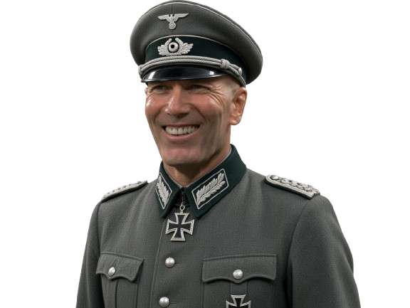 Sticker zidane zizou general wwii edf foot wehrmacht par Curzio