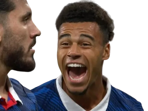 Sticker rayan cherki desire doue sourire aya maillot equipe de france edf ligue des nations 2026 par Maxouben