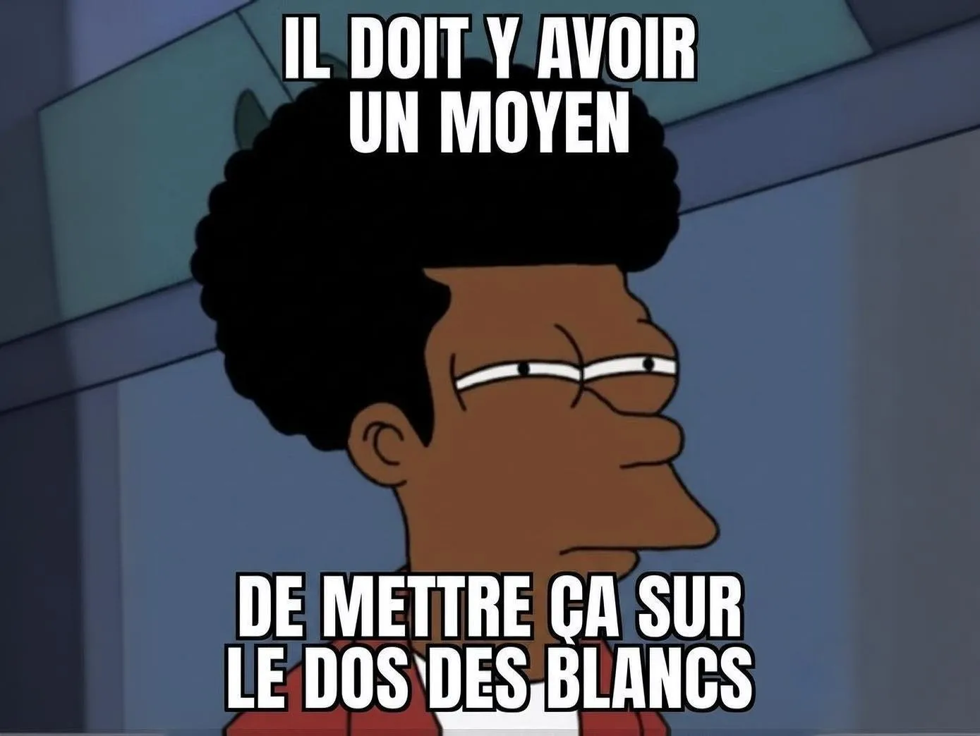 Sticker noir colon qlf chance blanc chiale futurama fry par Chatsuffit