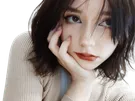 asiat asiatique japonaise chinoise pensive pense reflechit mignonne fille femme meuf think dubitative doute knifos