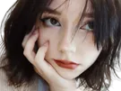 asiat asiatique japonaise chinoise pensive pense reflechit mignonne fille femme meuf think dubitative doute knifos