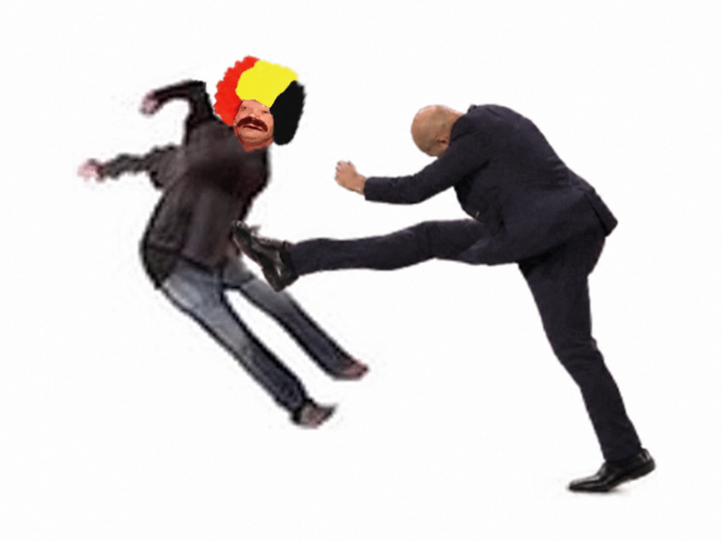 Sticker zidane savate belge belgique foot zinedine taper tape savater belgix humiliation frapper par Guayakil