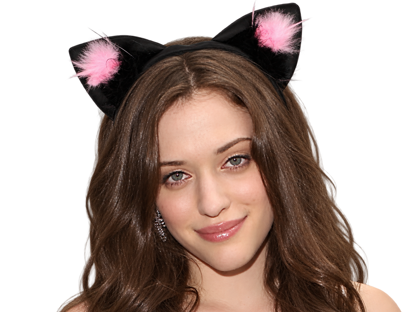 Sticker kate dennings femme actrice americaine 2 broke girls katgirl cat girl oreilles de chat par DingueDeKat