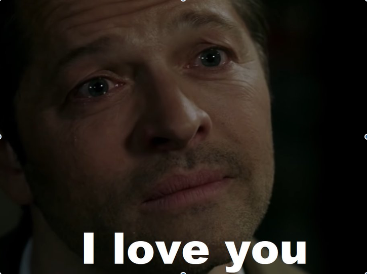 Sticker castiel supernatural love iloveyou taime amour amoureux bromance romance declaration like aimer aime mariage couple par XDREAD